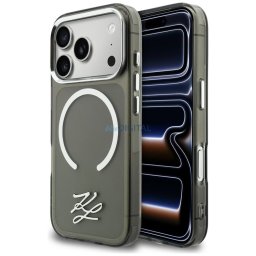 Case Karl Lagerfeld IML KL Script Logo MagSafe for iPhone 17 Pro Max black