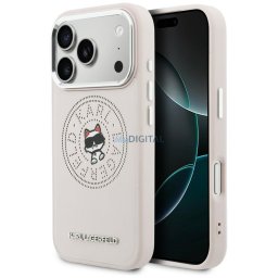 Case Karl Lagerfeld Point & Choupette Sketch MagSafe for iPhone 17 Pro Max pink