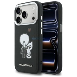 Case Karl Lagerfeld Karl & Choupette Back Logo MagSafe for iPhone 17 Pro black