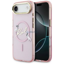 Case Karl Lagerfeld IML Choupettes Karl Script Logo MagSafe for iPhone Air pink