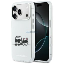 Case Karl Lagerfeld IML Karl & Choupette Peekaboo Logo MagSafe for iPhone 17 Pro white