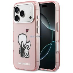 Case Karl Lagerfeld Karl & Choupette Back MagSafe for iPhone 17 Pro pink