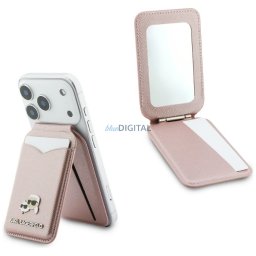 Wallet with mirror Karl Lagerfeld Stand Mirror MagSafe pink