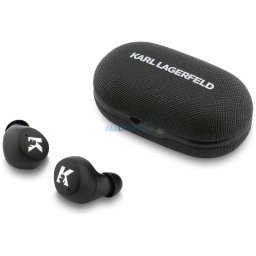 Earphone TWS Karl Lagerfeld Saffiano Logo ENC black