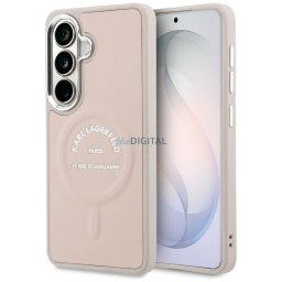 Case Karl Lagerfeld Embossed Ring RSG Logo MagSafe for Samsung Galaxy S26 Plus pink