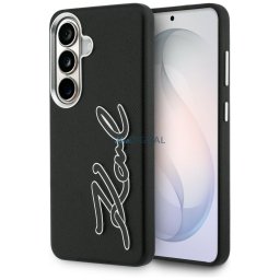 Case Karl Lagerfeld Grained Signature Metal Resin Logo for Samsung Galaxy S26 black