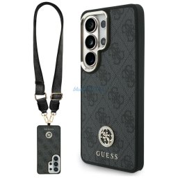 Case Guess 4G Big Rhinestone Triangle Strap MagSafe for Samsung Galaxy S26 Ultra black