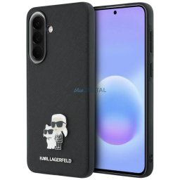 Case Karl Lagerfeld Saffiano w/ Karl&Choupette Metal Logo for Samsung Galaxy A57 5G black