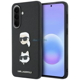 Case Karl Lagerfeld w/ Karl&Choupette Heads Pins&Logo for Samsung Galaxy A37 5G black