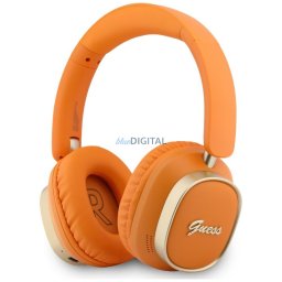 Headphones Guess Bluetooth ENC Rectangle Metal Script orange