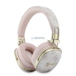 Headphones Guess Bluetooth ENC Metal 4G Script Logo pink