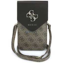 Phone bag Guess Graines 4G & Classic Logos brown