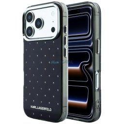 Case Karl Lagerfeld IML Rhinestones Allover and Electroplated Logo for iPhone 18 Pro / 17 Pro black