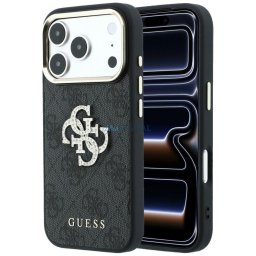 Case Guess 4G & Big Strass Logo for iPhone 18 Pro Max / iPhone 17 Pro Max Black
