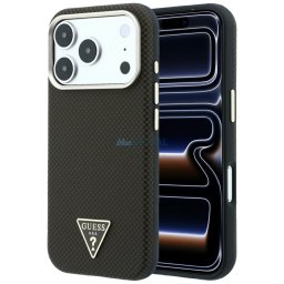 Case Guess Kevlar Triangle Logo MagSafe for iPhone 18 Pro / 17 Pro brown