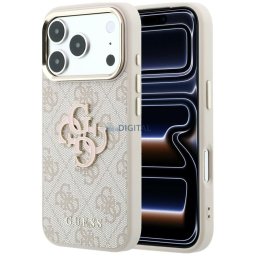 Case Guess 4G & Big Resin Logo for iPhone 18 Pro pink