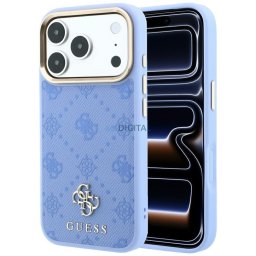 Guess Peony 4G Small Logo MagSafe Case for iPhone 18 Pro / 17 Pro Light Blue