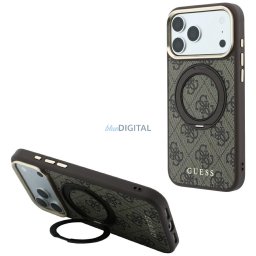 Guess Ring Stand 360 4G Classic Logo MagSafe Case for iPhone 18 Pro Max / 17 Pro Max - Brown