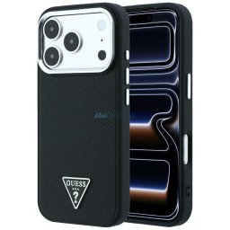 Case Guess Grained Triangle Logo MagSafe for iPhone 18 Pro Max / 17 Pro Max black