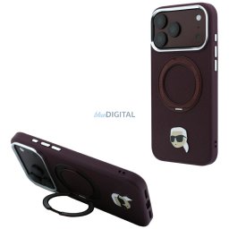 Case Karl Lagerfeld with Ring Stand 360 Karl Head Pin MagSafe for iPhone 18 Pro Max / 17 Pro Max bur