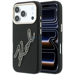 Case Karl Lagerfeld Smooth Big Resin Signature Logo for iPhone 18 Pro / iPhone 17 Pro black