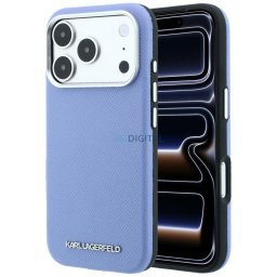 Case Karl Lagerfeld Grained Elongated Logo MagSafe for iPhone 18 Pro / 17 Pro Blue