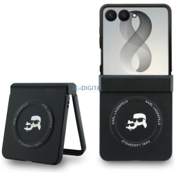 Case Karl Lagerfeld Karl&Choupette Pins MagSafe for Samsung Galaxy Z Flip8 black