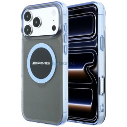 Case AMG IML Transparent Bicolor Block MagSafe for iPhone 18 Pro Max / 17 Pro Max black/blue