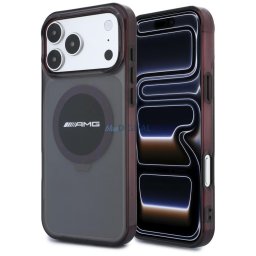 Case AMG IML Transparent Bicolor Block MagSafe for iPhone 18 Pro Max / 17 Pro Max black/burgundy