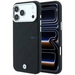BMW Sign Deboss Quilted Metal Logo MagSafe Case for iPhone 18 Pro Max / 17 Pro Max Black