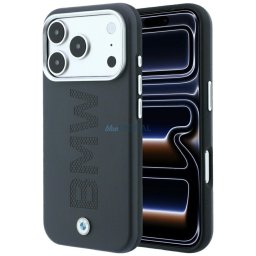 BMW Sign Centered Deboss MagSafe Case for iPhone 18 Pro Max / 17 Pro Max Gray