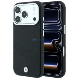 BMW Sign Inclined Deboss Letters MagSafe Case for iPhone 18 Pro / 17 Pro Black