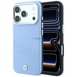 BMW Sign Inclined Deboss Letters MagSafe Case for iPhone 18 Pro Max / 17 Pro Max Blue