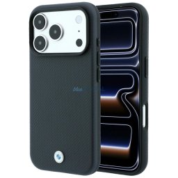 BMW Sign Kevlar Metal Logo MagSafe Case for iPhone 18 Pro Max / 17 Pro Max Anthracite
