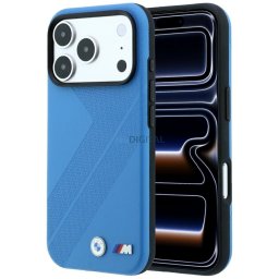 BMW M Tire Track Metal Logo MagSafe Case for iPhone 18 Pro Max / 17 Pro Max Blue