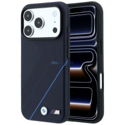 BMW M Tire Track Blue Line MagSafe Case for iPhone 18 Pro / 17 Pro Navy Blue