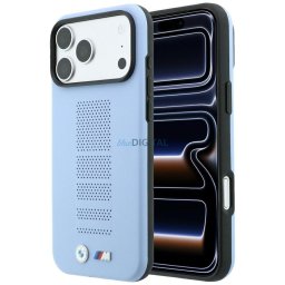 BMW M Blue Perfo Metal Logo MagSafe Case for iPhone 18 Pro Max / 17 Pro Max Blue