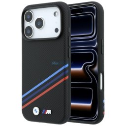 BMW M Quadrille Case Kevlar Print, Tricolor Lines & Metal Logo, MagSafe for iPhone 18 Pro Max / 17