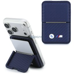 Wallet BMW M Carbon Metal Logos MagSafe navy blue