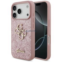 Guess Fixed Glitter Big 4G Case for iPhone 18 Pro / iPhone 17 Pro pink