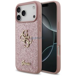 Guess Fixed Glitter Big 4G Case for iPhone 18 Pro Max / iPhone 17 Pro Max pink