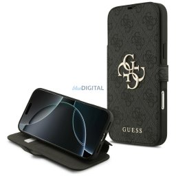 Guess Book 4G Metal Logo Case for iPhone 18 Pro Max / iPhone 17 Pro Max Black