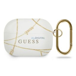 Guess GUACAPTPUCHWH AirPods Pro cover white Gold Chain Collection