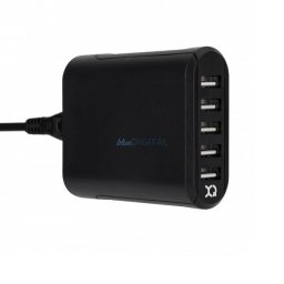 Xqisit Mains charger 8A 5xUSB black 29977
