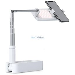 Selfie stand 4smarts Loomi Pod Fold with LED lights and Bluetooth remote control for smartphones whi