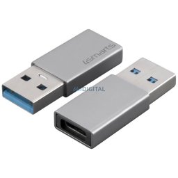 Adapter 4smarts Passive USB-A 3.0 to USB-C 2 pcs. silver
