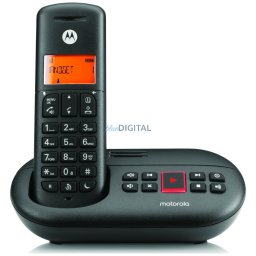 Cordless phone with answering machine Motorola E211 black