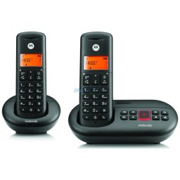 Set of Motorola E212 cordless landline phones 2 pcs. black