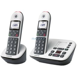 Set of Motorola CD5012 cordless landline phones white 2 psc.