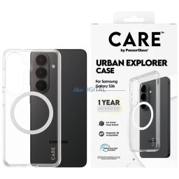 Case CARE by PanzerGlass Urban Explorer Transparent w. White Qi for Samsung Galaxy S26 transparent